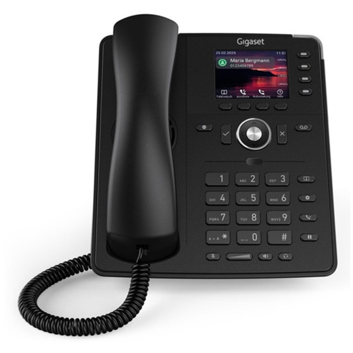 Telefon fix GIGASET P710 IP PRO, 4 taste funcționale programabile cu LED, NEGRU