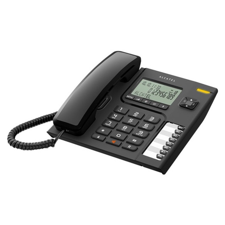 ALCATEL T76 telefon készülék vezetékes FEKETE