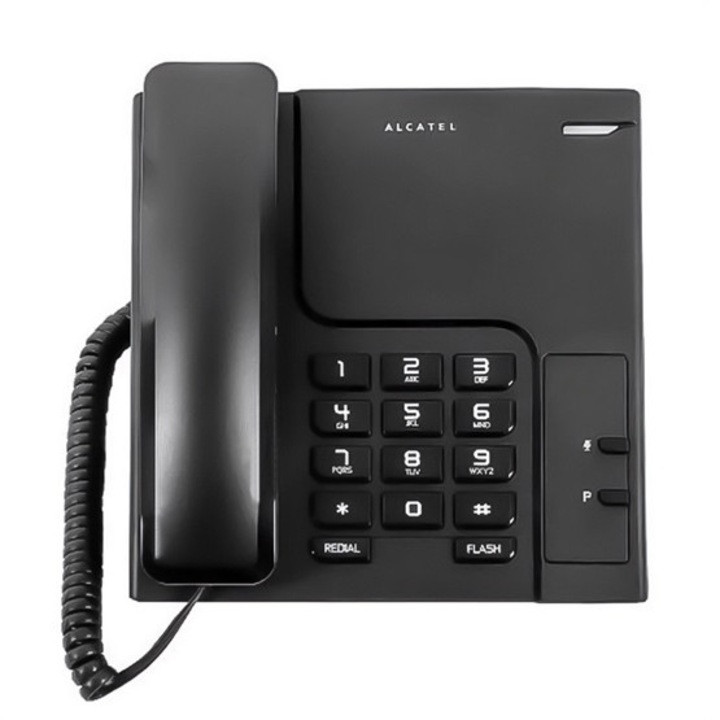 ALCATEL T26 telefon készülék vezetékes FEKETE