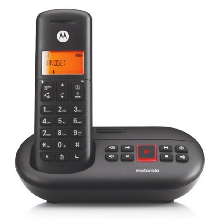 MOTOROLA E211 telefon készülék vezeték nélküli, DECT, FEKETE