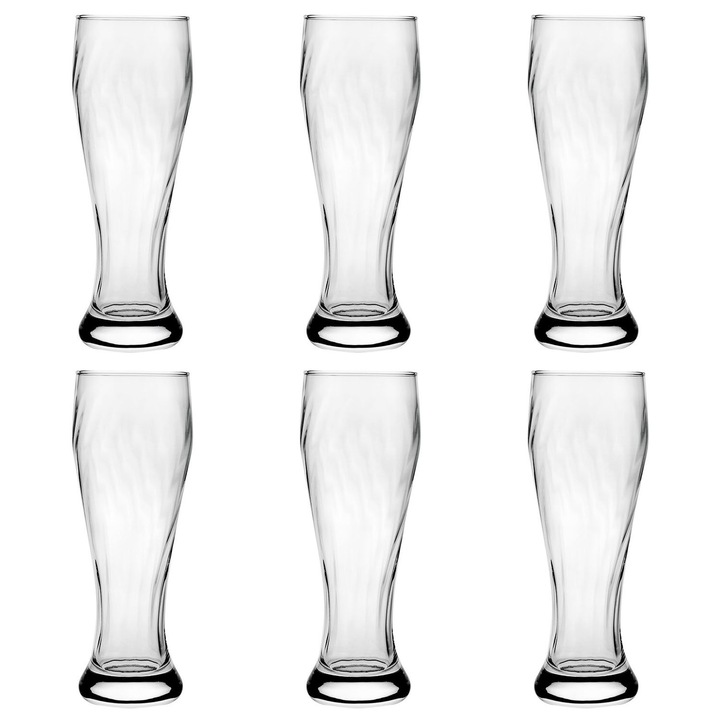 Szürke söröspoharak, 6 darabos készlet - 665ml