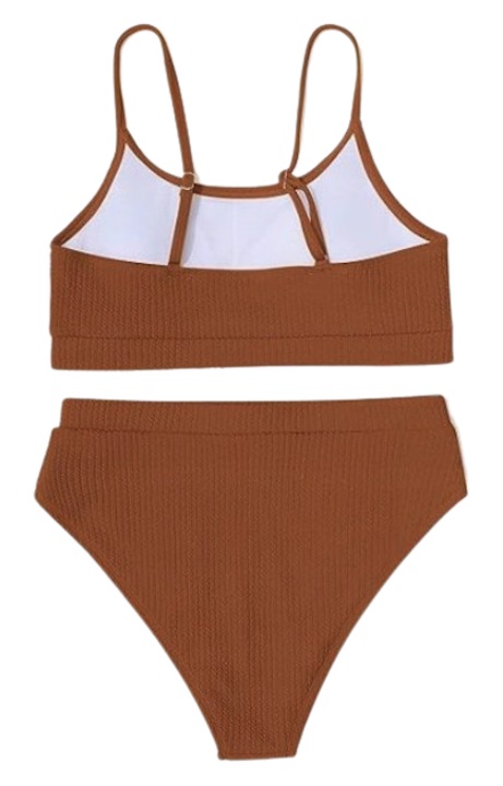 Fürdőruha, SK-159, L, 82% poliészter, 18% spandex, tanga, magas derekú, felső és alsó rész
