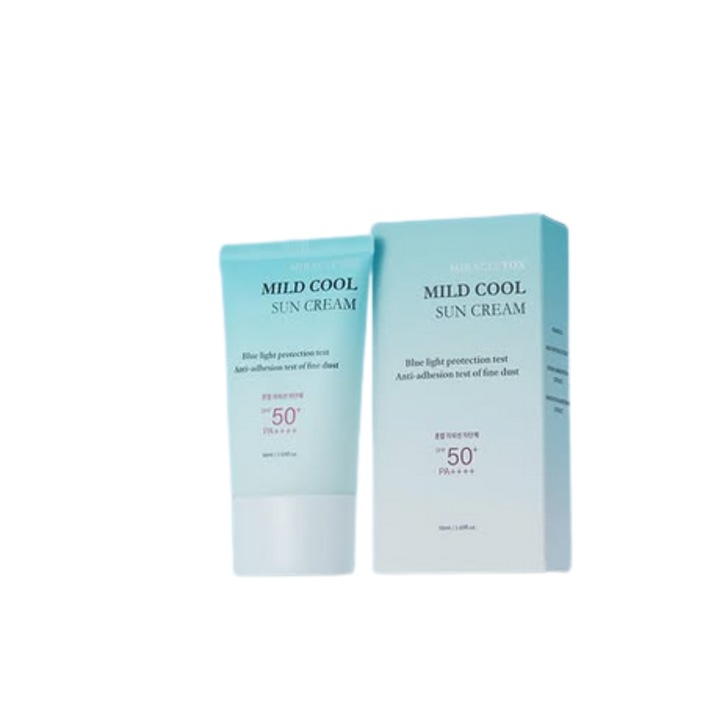 Crema de protectie solara, MIRACLETOX, Mild Cool Sun Cream SPF50+ PA++++, cu efect racoritor si formula delicata