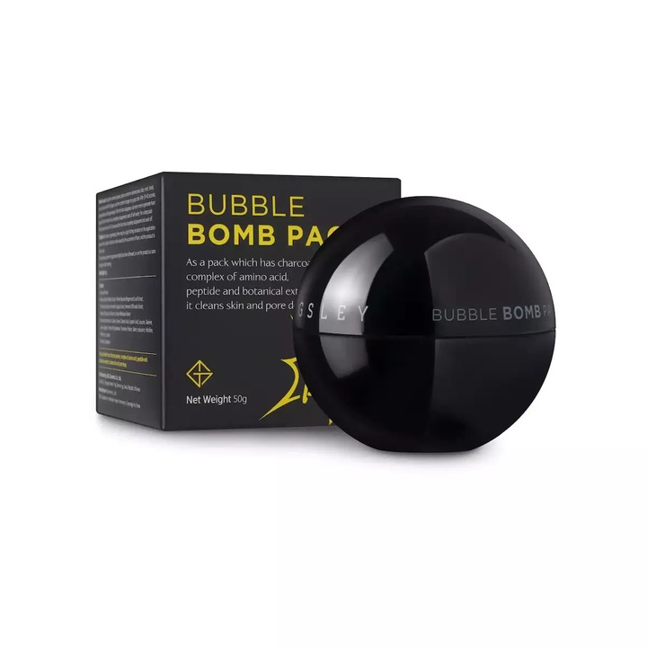 GSLEY Bubble Bomb Pack hámlasztó maszk, 50 ml, méregtelenítő, önaktiváló hab, kombinált és zsíros bőrre