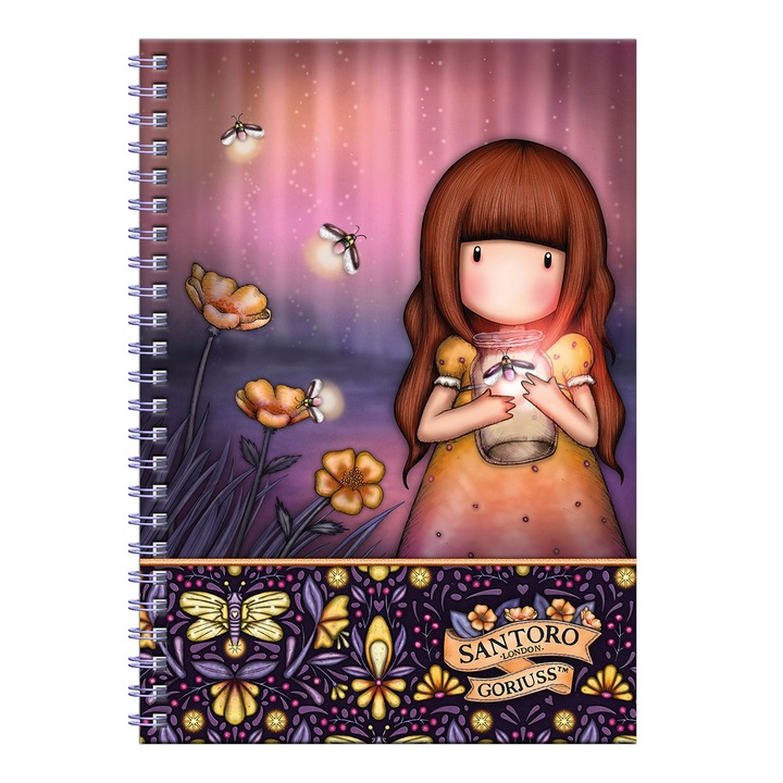 Caiet A4 Gorjuss, Firely Dawn cu accesorii scolare