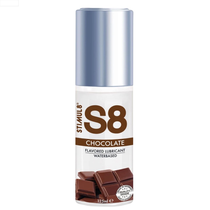 S8 Csokoládé Síkosító, Vízbázisú, Ehető Csokoládéízű, Óvszerrel kompatibilis, 125ml