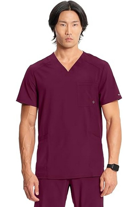 Bluza medicala medicala pentru barbati, visiniu, marimea XL, Cherokee