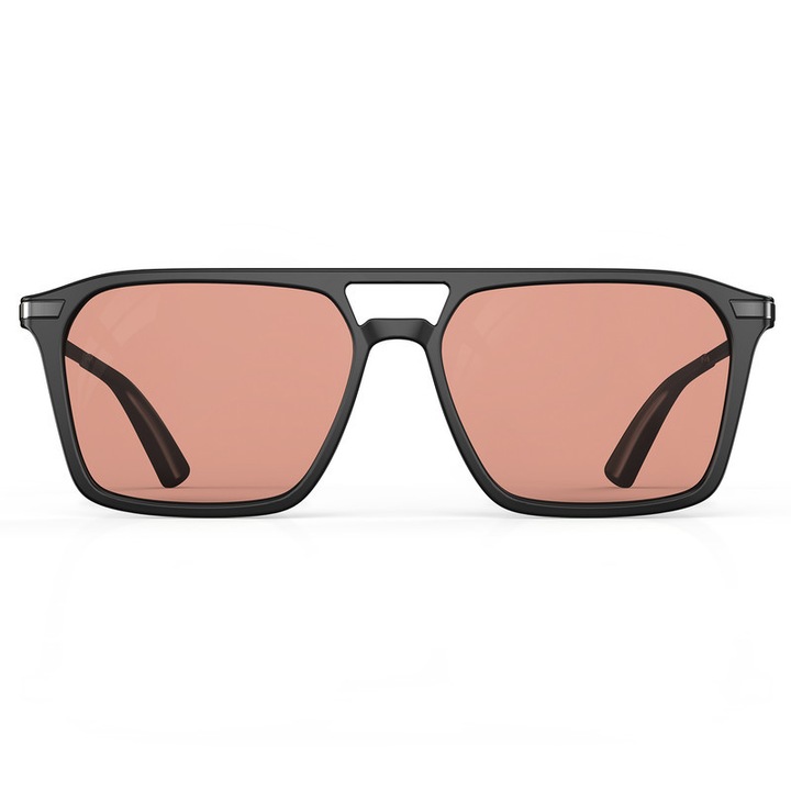 Ochelari de soare Goiteia FL-Rose, lentile roz, rame negre, ultra-usori