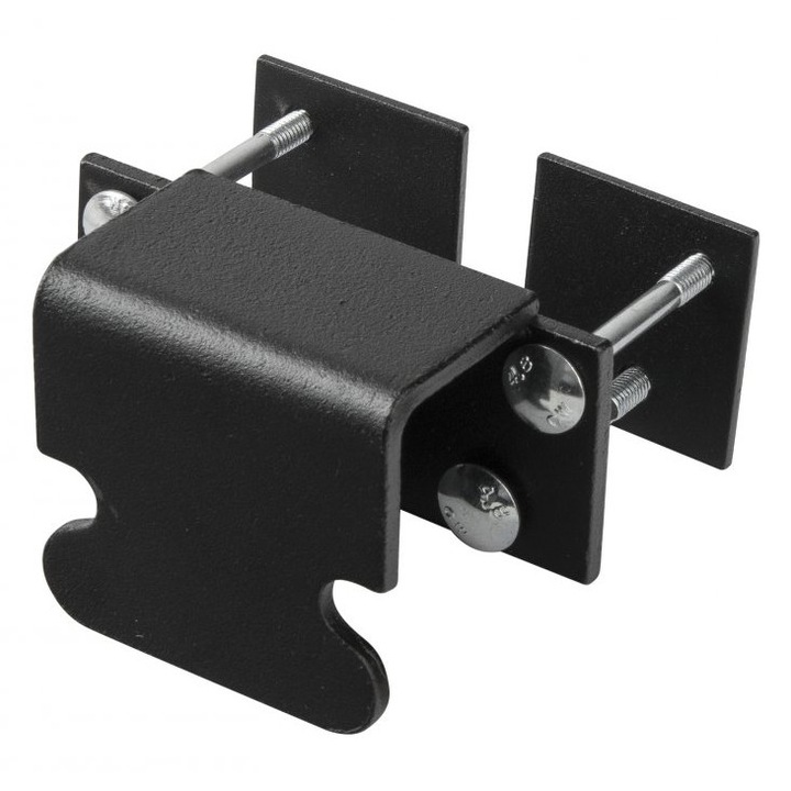 Carlig De Garaj, Wgk, Metal, Grosime: 4 mm, Lungimea Suruburilor: Aprox. 6 - 6,5 Cm, Fi 5, Antifurt, 70 mm x 65 mm, Negru