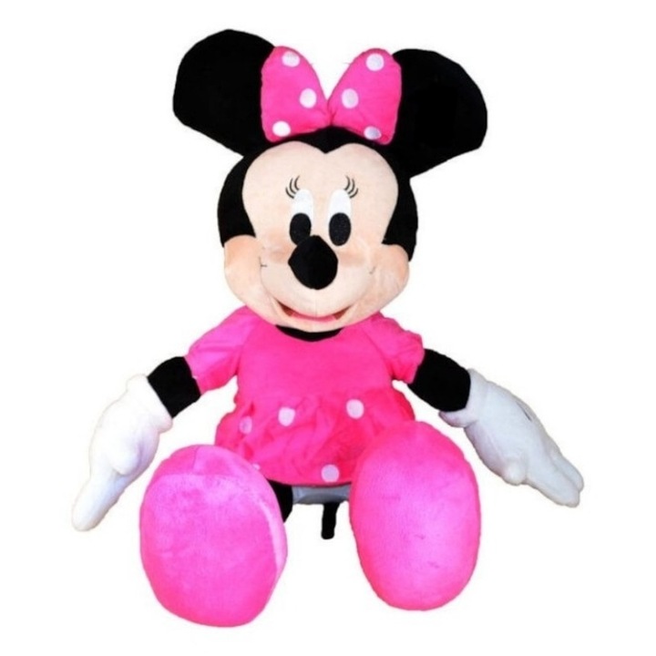 Jucarie De Plus Minnie Mouse Cu Rochita Roz 35 Cm