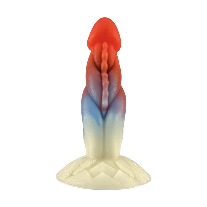 Dildo din silicon cu ventuză, textură realistă, culori graduale, ușor de curățat, potrivit pentru utilizare versatilă