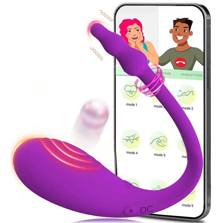 Junishu ® női vibrátor 10 rezgésmóddal, Bluetooth kapcsolattal, alkalmazásvezérléssel, viselhető, szilikon és hüvelyi stimuláció, pároknak és nőknek egyaránt alkalmas önkielégítésre, lila