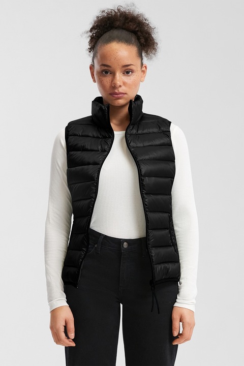 QS, Cipzáros steppelt mellény, Fekete, XS