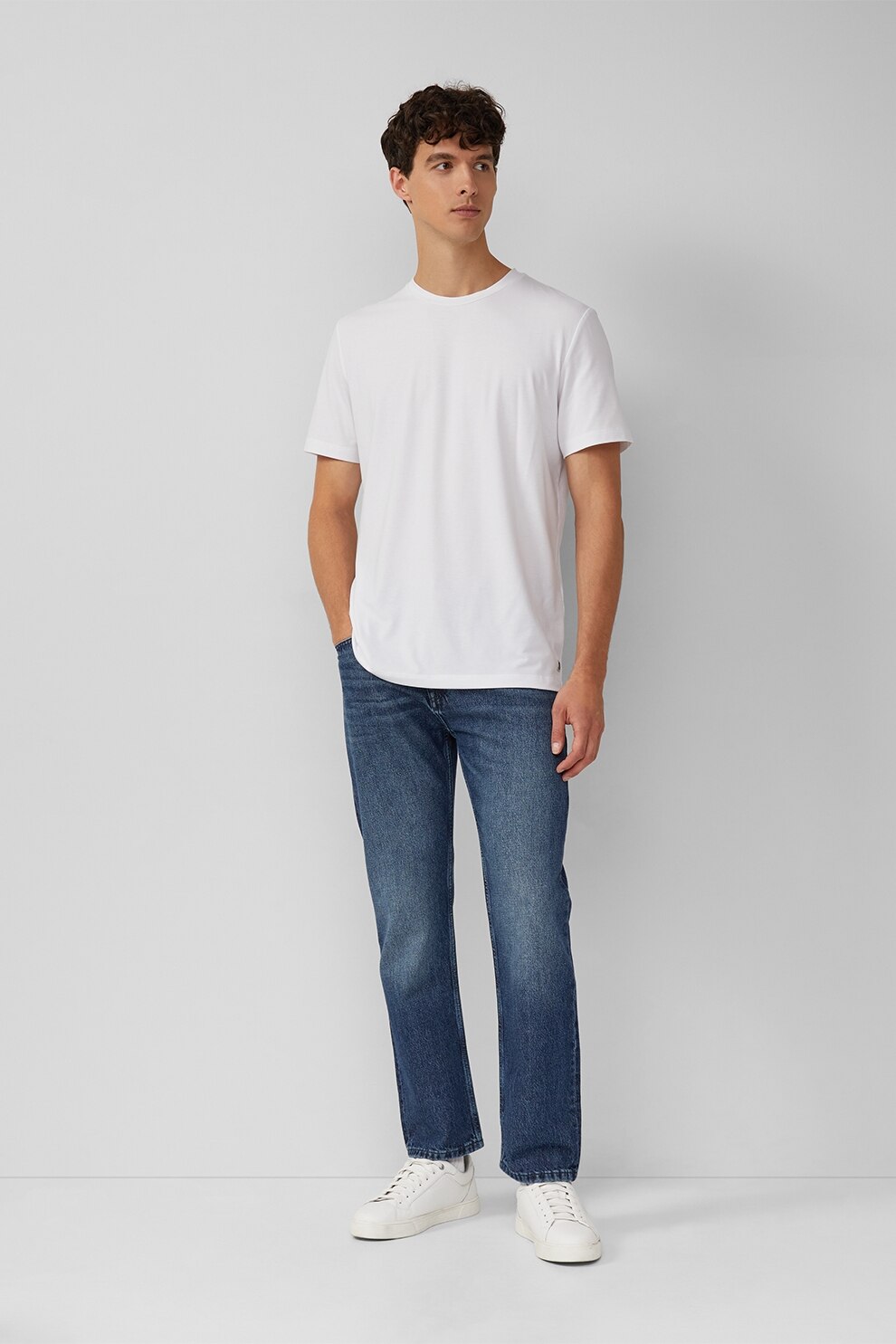 s.Oliver, Blugi regular fit de bumbac, Albastru melange, W32-L32