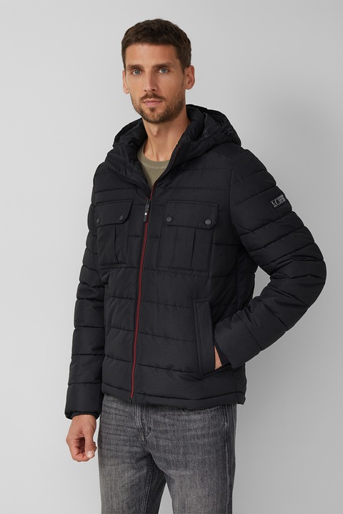 s.Oliver, Geaca cu vatelina si gluga, Negru