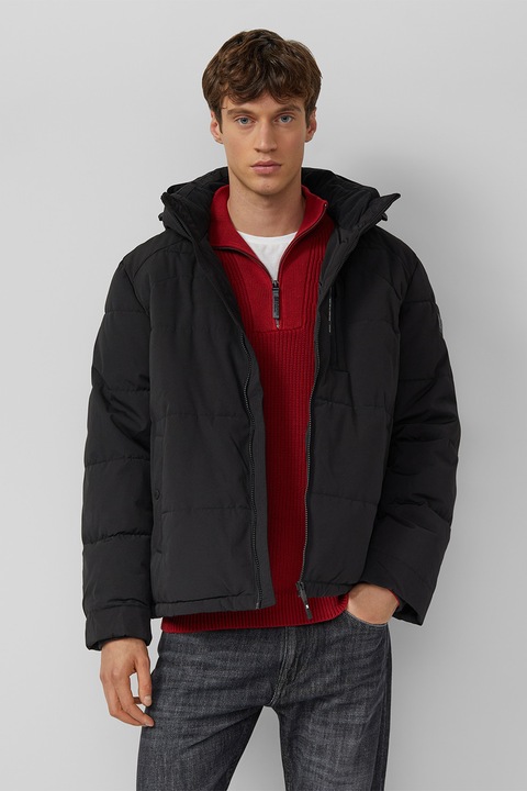 s.Oliver, Geaca cu buzunare cu fermoar, Negru stins