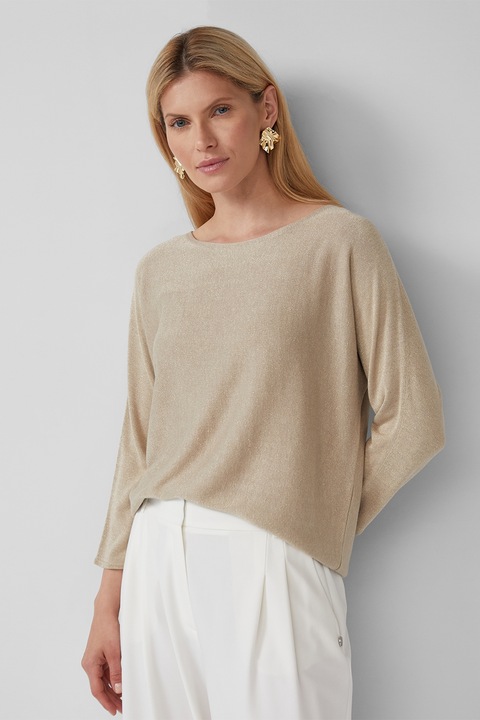 s.Oliver, Pulover tricotat fin cu maneci trei sferturi, Bej