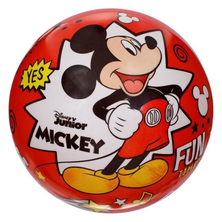 Mickey egér strandlabda, műanyag, piros, átmérője 14 cm