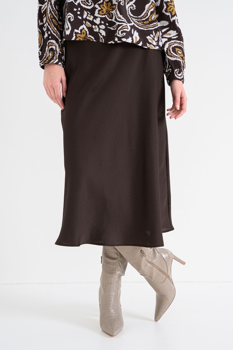 s.Oliver, Сатинирана пола без шарка, Тъмнокафяв