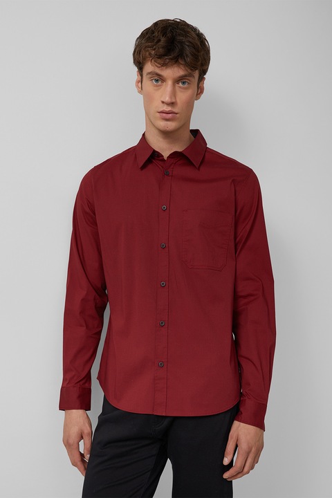 s.Oliver, Camasa uni cu buzunar pe piep, Rosu inchis, S