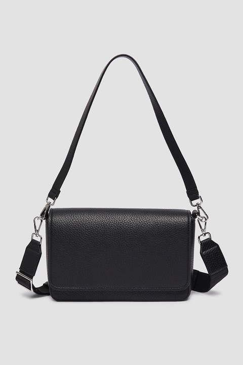 s.Oliver, Keresztpántos műbőr táska, Fekete