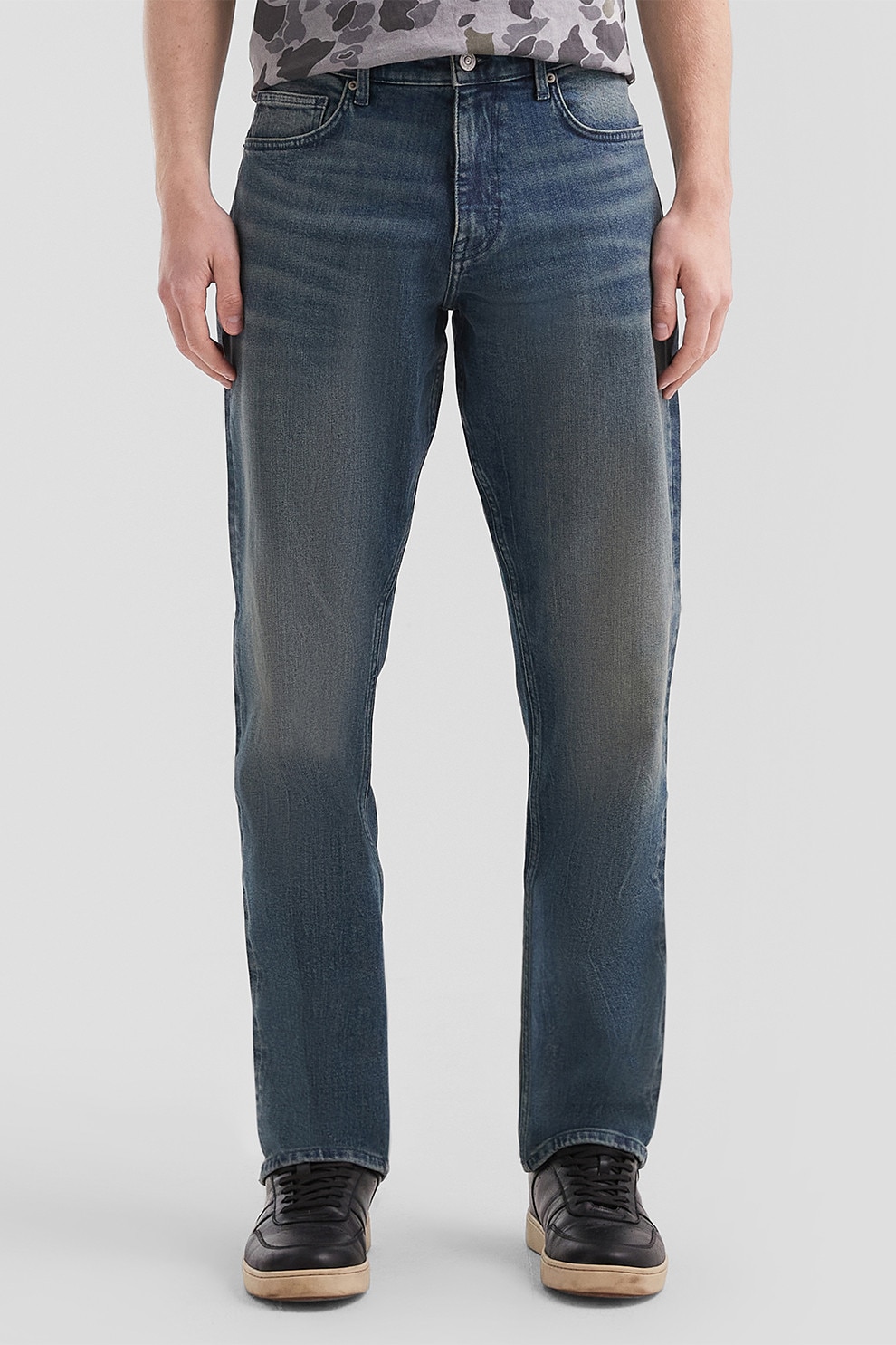 QS, Blugi regular fit cu 5 buzunare, Albastru prafuit, W32-L34