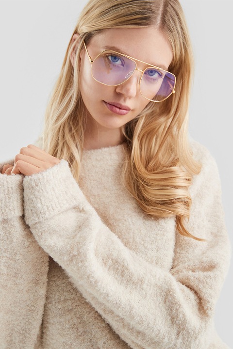 QS, Bő fazonú pulóver, Krémszín