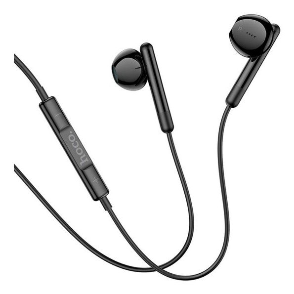 Casti Stereo Hoco In Ear, Mufa Usb-C, Compatibile cu iPhone 15/16, Samsung, Oppo, Xiaomi, Cu Microfon Pe fir, Negru