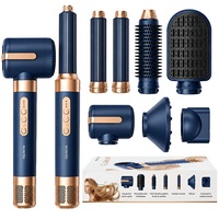 Uscator de Par Profesional 7 in 1 Ewenta® GLAM AIR, Perie Rotativa cu Accesorii Intersanjabile, Control Termic, Air Curler Automat, Ondulare si Indreptare