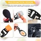 Set 2 ustensile multifunctionale de camping, TREXORA, 117/140mm, negru