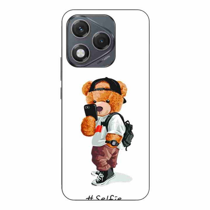 Husa compatibila cu Honor 400 Lite Silicon Gel Tpu Model Bear Teddy Selfie