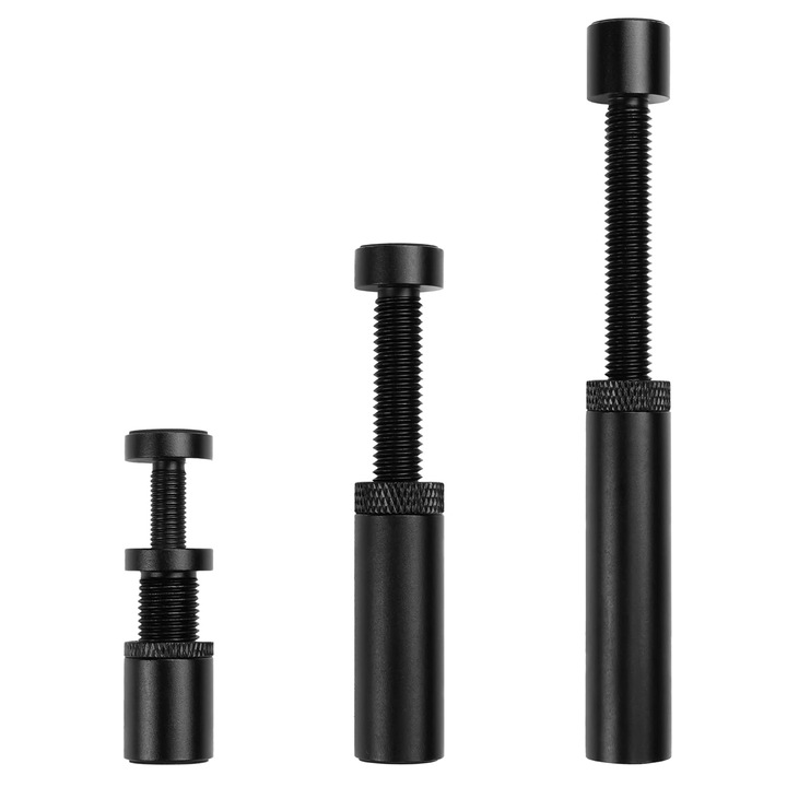 Set 3 Suporturi pentru Placi Grafice, TREXORA, Baza Magnetică, Telescopic, Negru, 26.5-111.5 mm