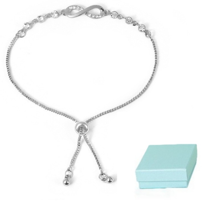 Bratara dama, moda, trend, bratara din argint 925, bratara telescopica cu 8 caractere infinite love, argint