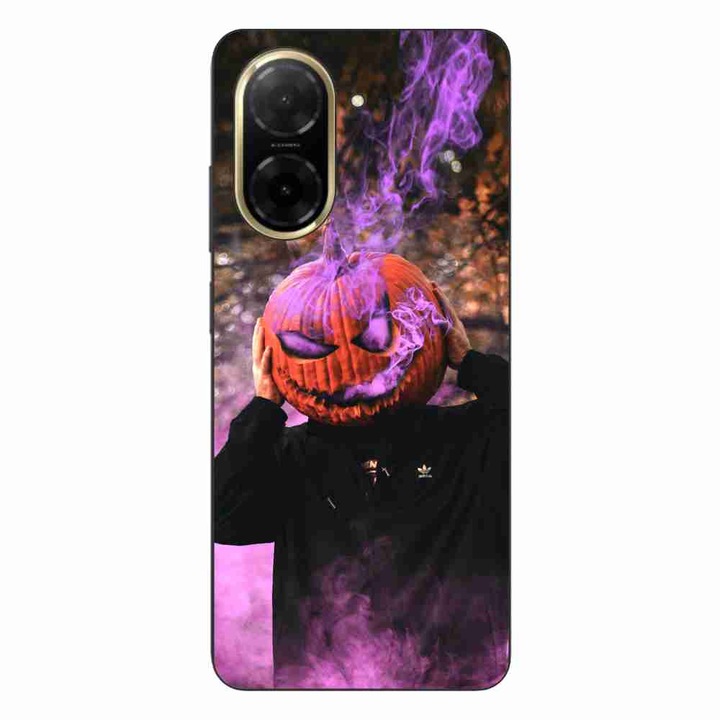 Husa compatibila cu Xiaomi Redmi A5 Silicon Gel Tpu Model Halloween Cap Dovleac cu Fum