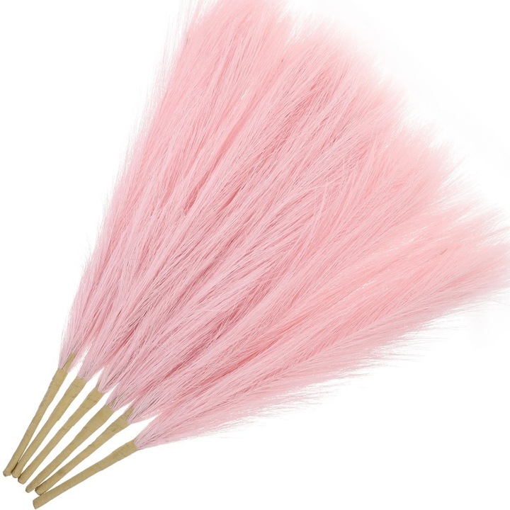 Изкуствена розова трева, за вътрешна и външна декорация