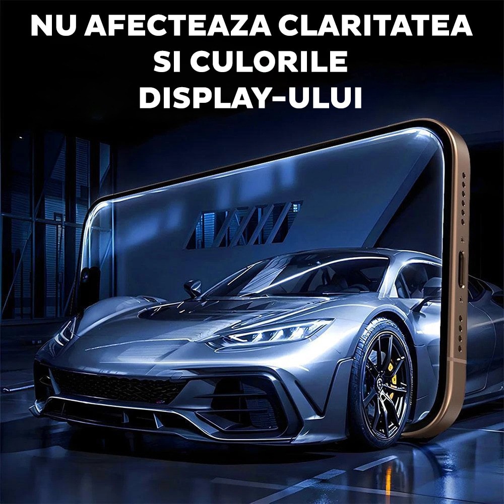 Folie Sticla pentru Apple iPhone 15 Pro Max Daden TitanGlass, Full Cover, Kit de instalare usoara si rapida cu dispozitiv de potrivire automata, Protectie Profesionala, Ultra Rezistenta, Transparenta
