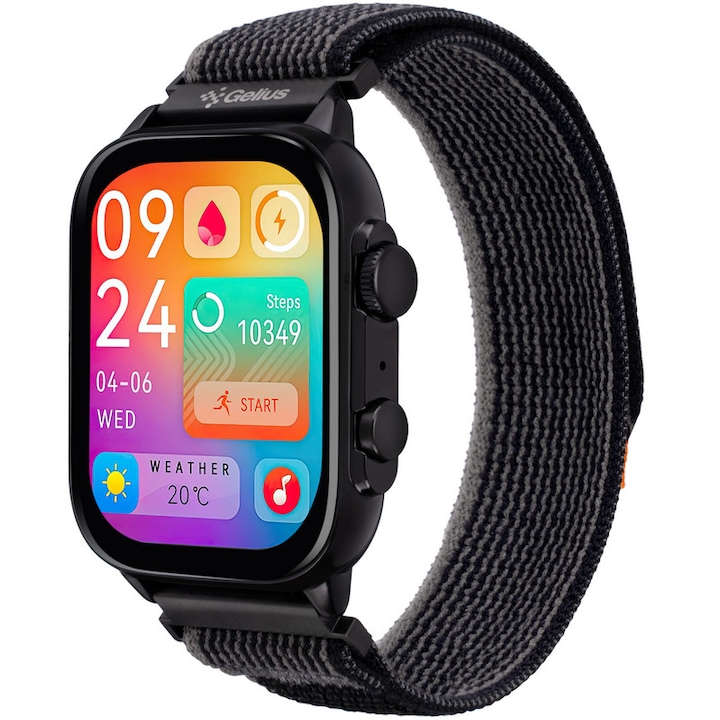 Ceas Activity Tracker KRUGER&MATZ ACTIVITY KM0720, GPS, Bluetooth, Waterproof IP68 Negru