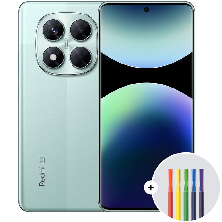 Смартфон Xiaomi Redmi Note 14 Pro, 8GB RAM, 256GB, 5G, Midnight Black + Xiaomi High-capacity gel pen