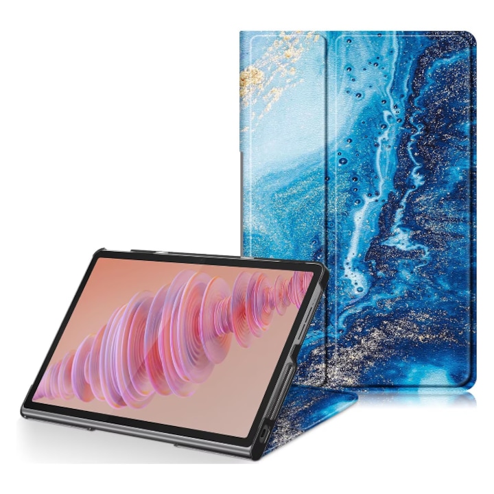 Smart tok Lenovo Tab 10.1'' TB-311FU 2025-höz, Könnyű, háromrészes állvány, Auto Wake/Sleep funkcióval, Hullámok