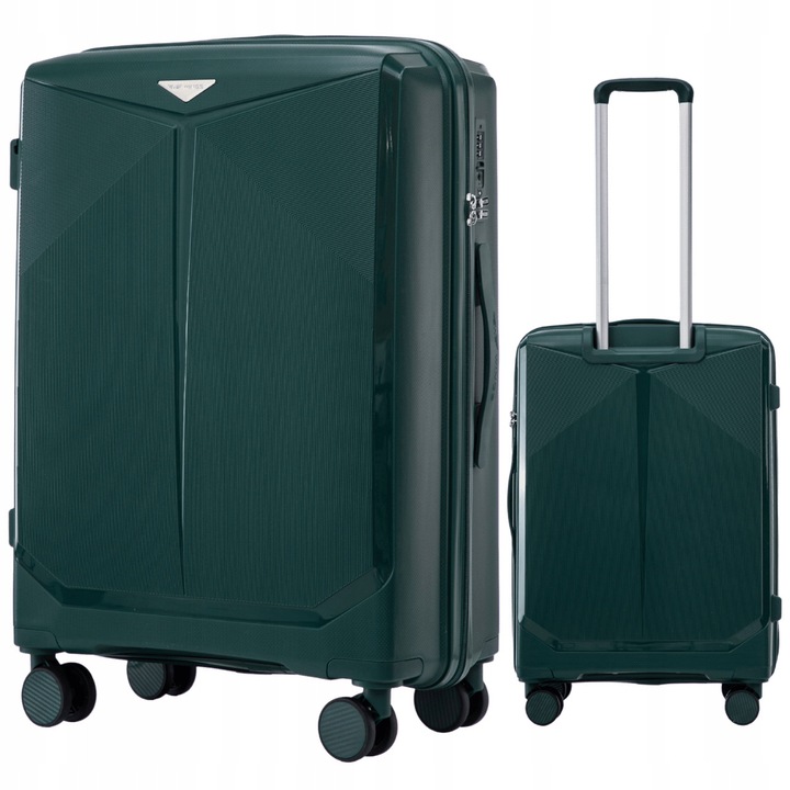 Geamantan, Wings, Cockatiel, verde inchis, mediu, 63L, 65x44x25 cm