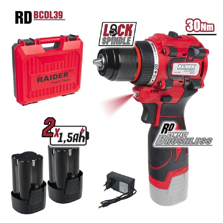 Masina de gaurit si insurubat 16V, 2 acumulatori 1.5Ah