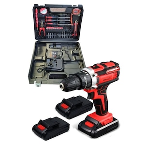 Set Bormasina Profesionala 36V cu 2 Acumulatori, 58 Accesorii Premium, Mandrina 10mm, LED Integrat, Valiza Rigida, Surubelnita Electrica de Impact – Putere Maxima pentru Casa si Atelier
