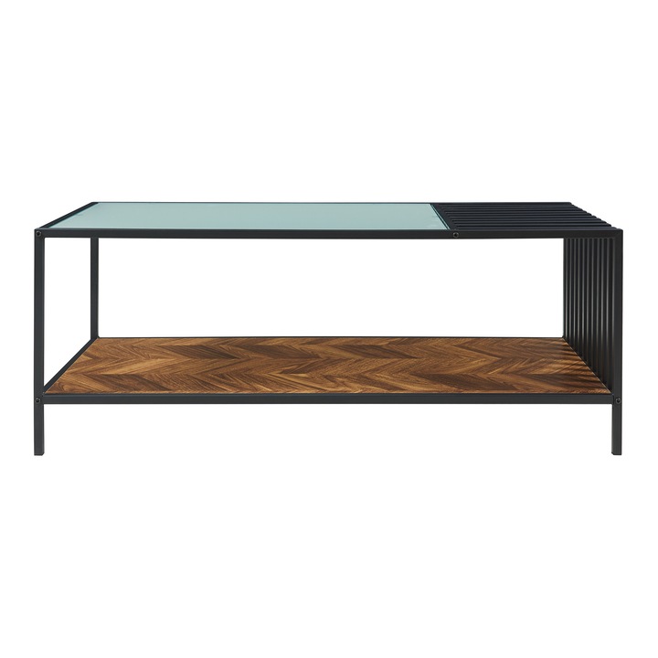 Masuta cafea, en.casa, multicolor, sticla, 120x60x45cm