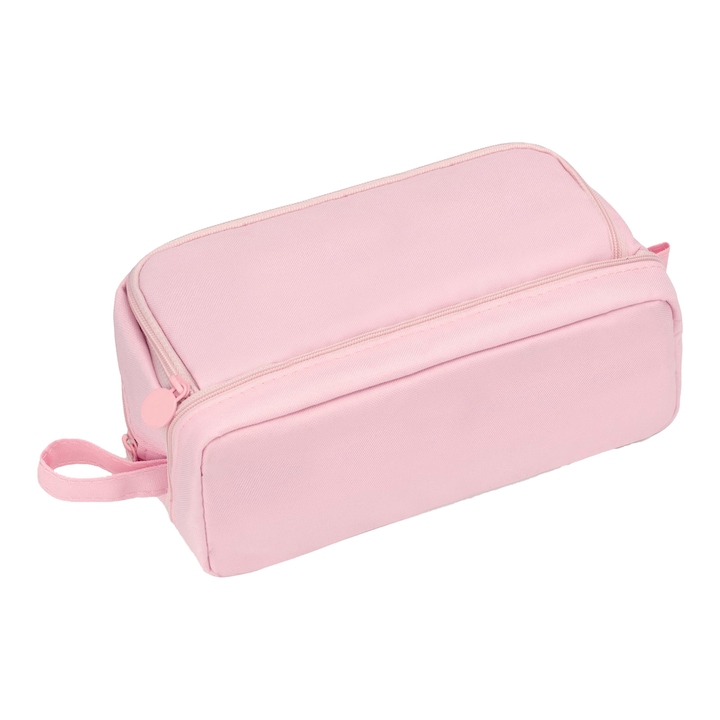 Несесер YYHengCMU, 4 отделения, голям капацитет, полиестер, 22x10x9.5см, розов