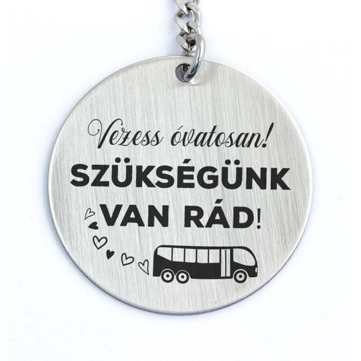 Breloc cu pandantiv din otel pentru conducatori, cu atentie