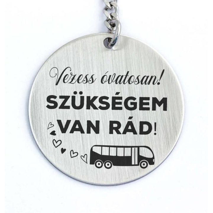 Breloc cu pandantiv din otel pentru conducatori, cu atentie