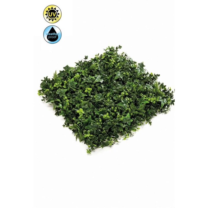 Covoras artificial Garden Mix, rezistent la conditii meteorologice si UV, verde, 50x50cm
