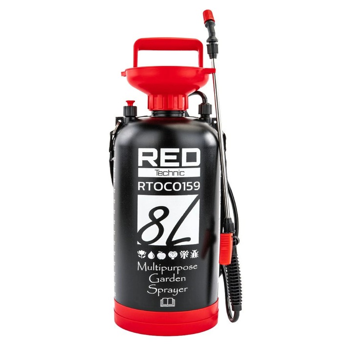 Pulverizator de gradina 8 l, 4 bar, Red Technic RTOC0159