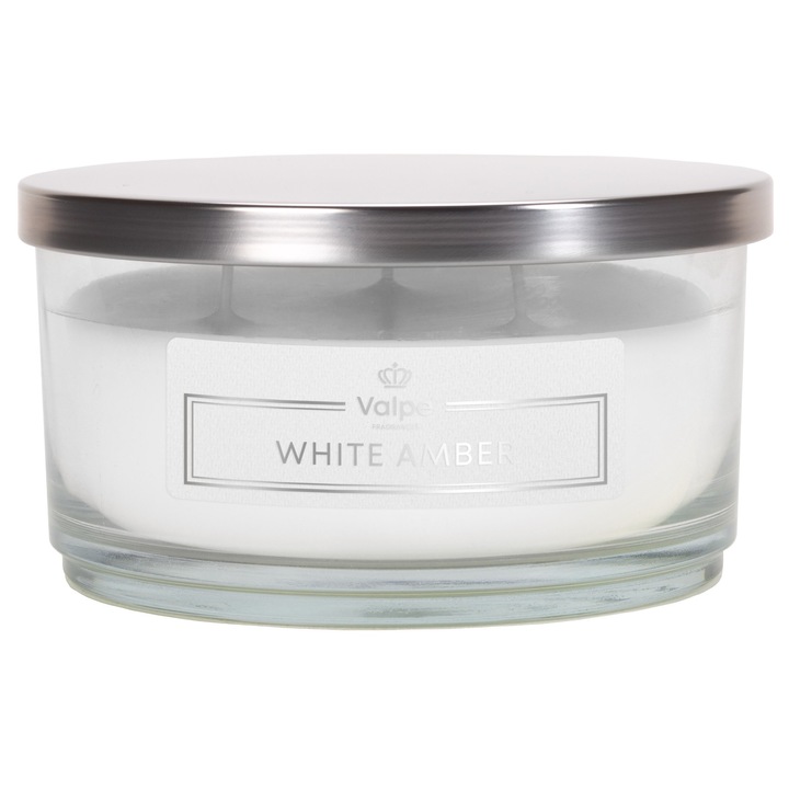Ароматна свещ Bispol Valpe 35H, кехлибар, 1 бр., прозрачно стъкло