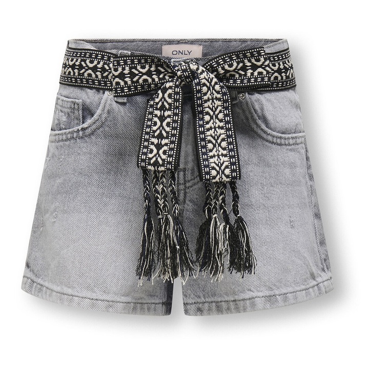 Kids Only lanyka farmer rovidnadrag, 15345607, Pamut, Szurke, Szürke